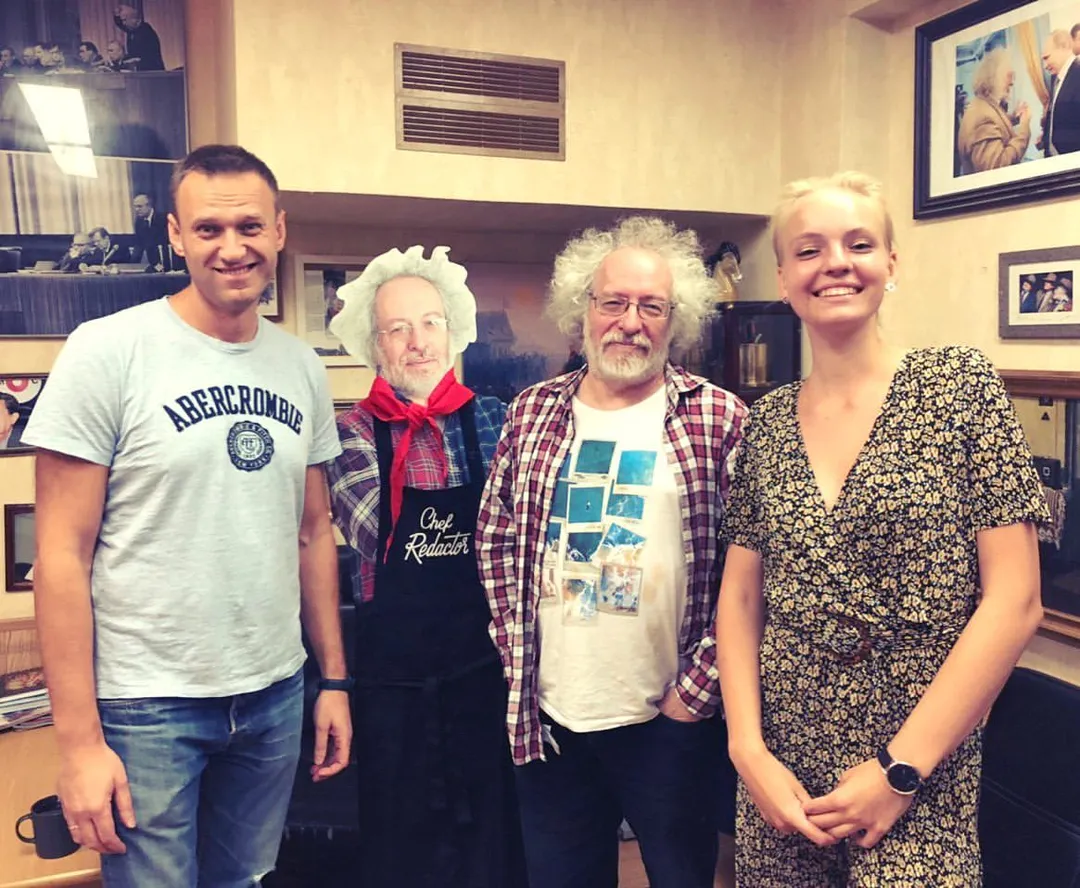 Dasha and I came to Echo (Echo of Moscow radio station), and here was A.A. Venediktov and his clone.