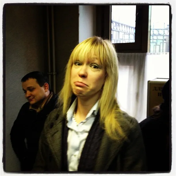 I came to the Investigative Committee, and look who’s here. She probably came to inform on someone.