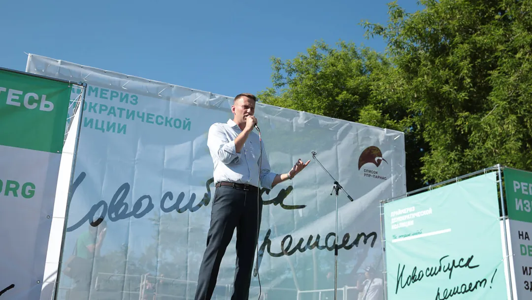 Встреча Алексея Навального в Новосибирске в рамках агитации за список Демкоалиции