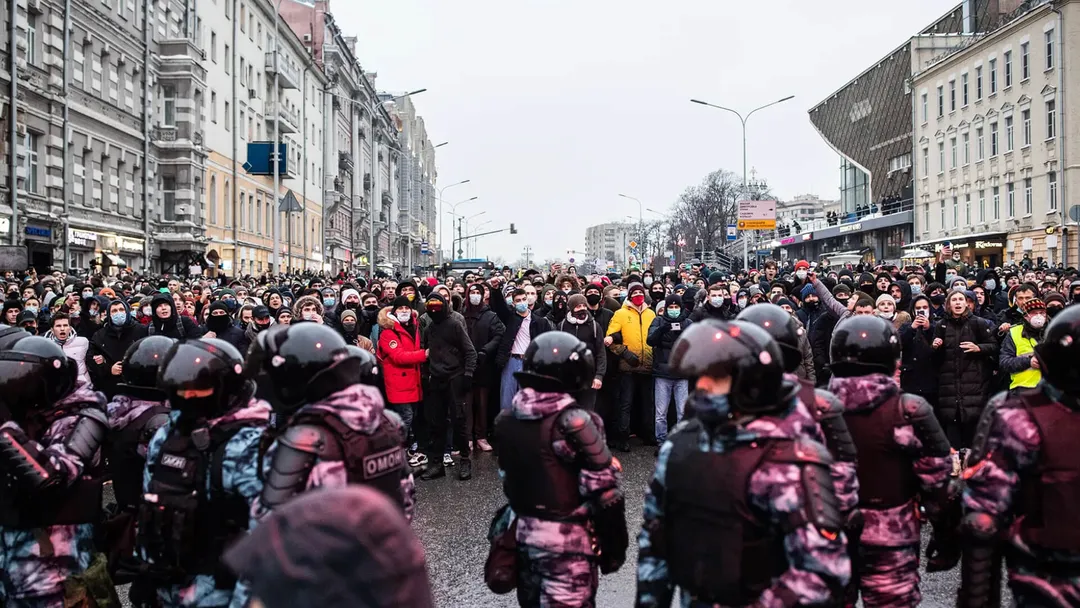 «Свободу Навальному»: акция протеста 23 января 2021 года